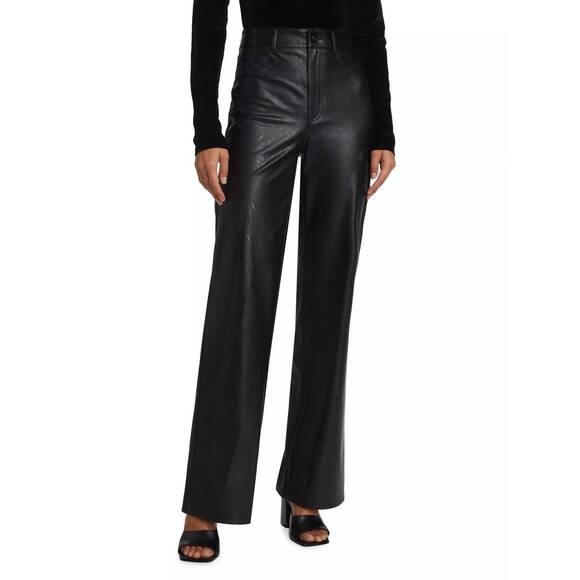 NEW PAIGE sasha faux leather pant in black